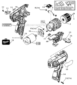 Part Location Diagram of 05-88-1680 Milwaukee Chuck Screw
