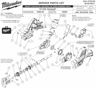 Part Location Diagram of 06-65-0070 Milwaukee Spindle Guide Pin