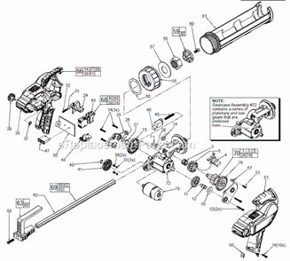 Page A Diagram and Parts List for  Milwaukee Caulking Gun
