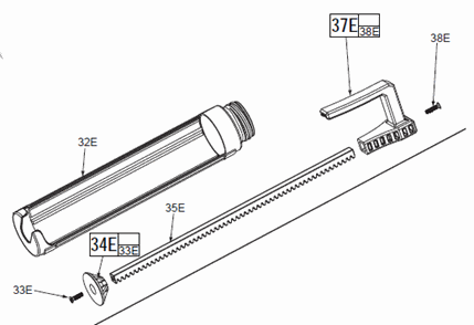 Page C Diagram and Parts List for  Milwaukee Caulking Gun