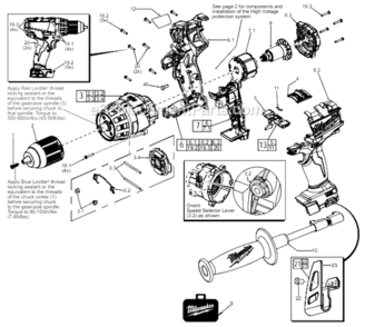 Part Location Diagram of 06-82-0130 Milwaukee 6-32 X 5/16" Pan Hd.
