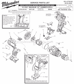 Part Location Diagram of 14-46-2024 Milwaukee Brush Card