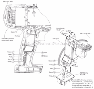 Page B Diagram and Parts List for  Milwaukee Hammer Drill