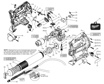 Page A Diagram and Parts List for  Milwaukee Caulking Gun