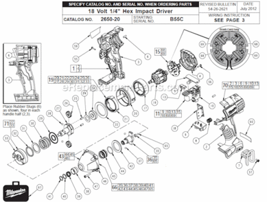 Part Location Diagram of 06-82-6350 Milwaukee T10 M3 Handle Screw