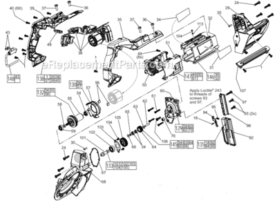 Part Location Diagram of 32-60-6230 Milwaukee Idler Gear Kit