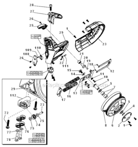 Part Location Diagram of 42-24-0015 Milwaukee Front Guide Roller Kit