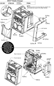 Page A Diagram and Parts List for  Milwaukee Radio