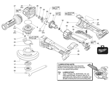 Part Location Diagram of 31-92-1060 Milwaukee Paddle Trigger Assy