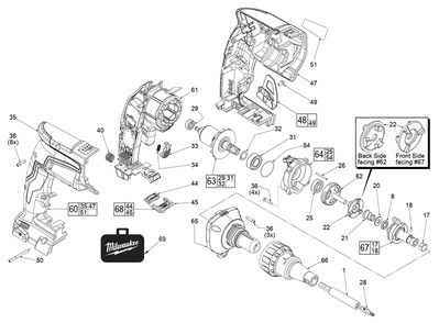 Fig-0 Diagram and Parts List for H47A Milwaukee Electric Drill