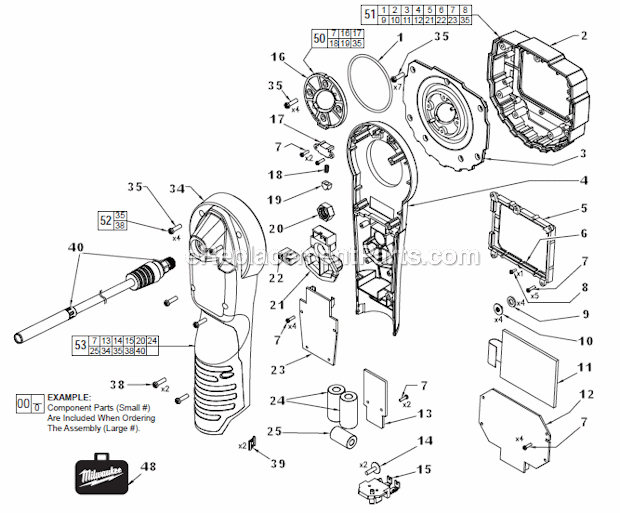 Page A Diagram and Parts List for  Milwaukee Miscellaneous