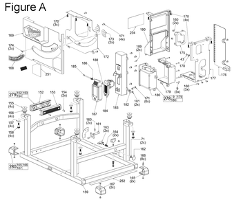 Fig-1 Diagram and Parts List for J35A Milwaukee Table Saw