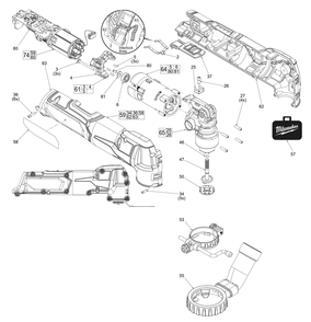 Fig-0 Diagram and Parts List for L31A Milwaukee Multi-Tool