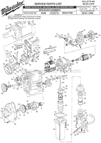 Part Location Diagram of 34-80-5060 Milwaukee Internal Retaining Ring