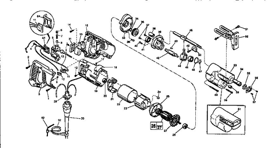 Unit Parts Diagram and Parts List for 6507 TYPE G Milwaukee Reciprocating Saw