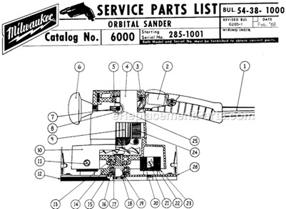 Part Location Diagram of 18-42-1315 Milwaukee 120 Volt Field