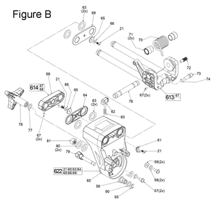 Fig-2 Diagram and Parts List for J04A Milwaukee Miter Saw