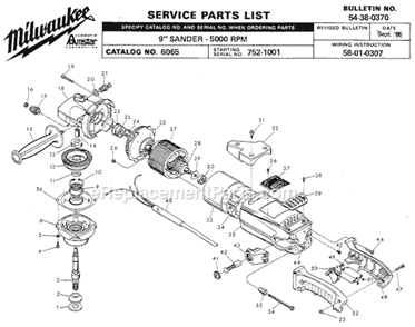 Part Location Diagram of 18-70-0260 Milwaukee 120 Volt Field