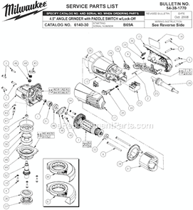 Part Location Diagram of 42-42-0575 Milwaukee Spindle Lock Button