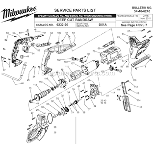 Part Location Diagram of 23-66-1045 Milwaukee LED Switch