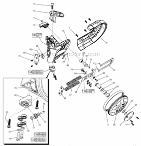 Page B Diagram and Parts List for D51A Milwaukee Band Saw