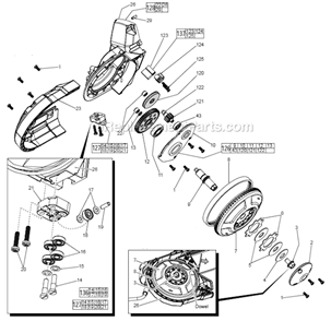 Page C Diagram and Parts List for D51A Milwaukee Band Saw