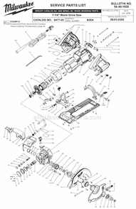 Part Location Diagram of 28-41-0725 Milwaukee Guard, Upper