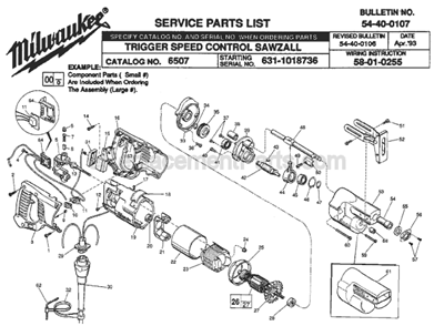 Part Location Diagram of 49-08-0900 Milwaukee 1lb Type B Grease
