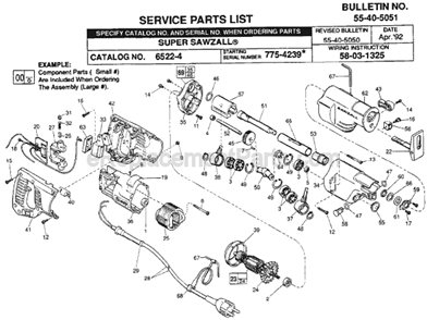 Part Location Diagram of 14-46-0250 Milwaukee Spindle Clamp Kit