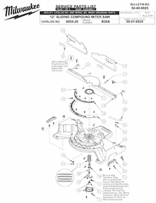 Part Location Diagram of 28-35-0105 Milwaukee Fixed Fence