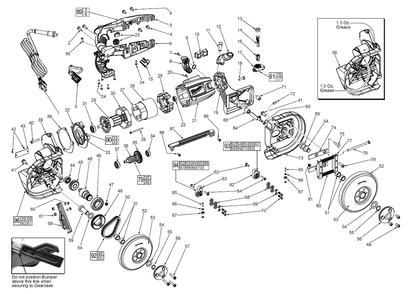 Fig-0 Diagram and Parts List for  Milwaukee Saw