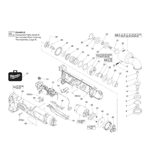 Fig-0 Diagram and Parts List for G11A Milwaukee Impact Driver