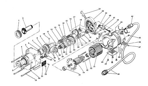 Page A Diagram and Parts List for 505-5600 Milwaukee Electric Drill