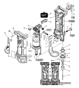 Part Location Diagram of 23-66-0635 Milwaukee Switch