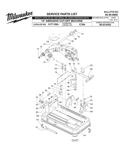 Fig-0 Diagram and Parts List for C79A Milwaukee Miter Saw