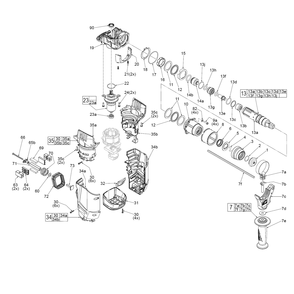 Fig-1 Diagram and Parts List for F99A Milwaukee Hammer Drill