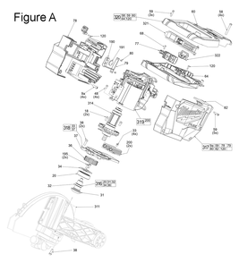 Fig-1 Diagram and Parts List for K18A Milwaukee Miter Saw