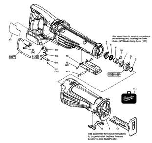 Fig-0 Diagram and Parts List for H31A Milwaukee Saw