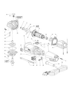 Fig-0 Diagram and Parts List for C27C Milwaukee Angle Grinder