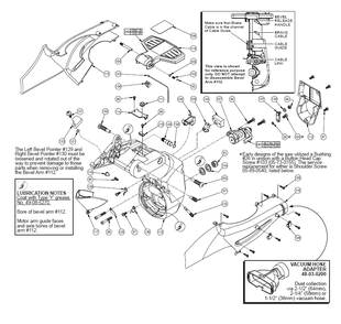 Fig-3 Diagram and Parts List for  Milwaukee Saw