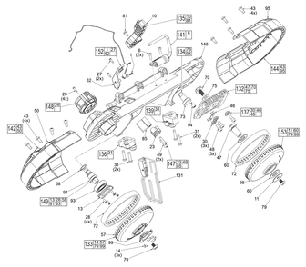 Fig-0 Diagram and Parts List for L17B Milwaukee Band Saw