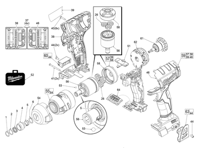 Part Location Diagram of 14-20-0044 Milwaukee Electronics Assembly