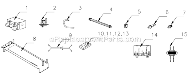 Page D Diagram and Parts List for  Monessen Fireplace & Insert