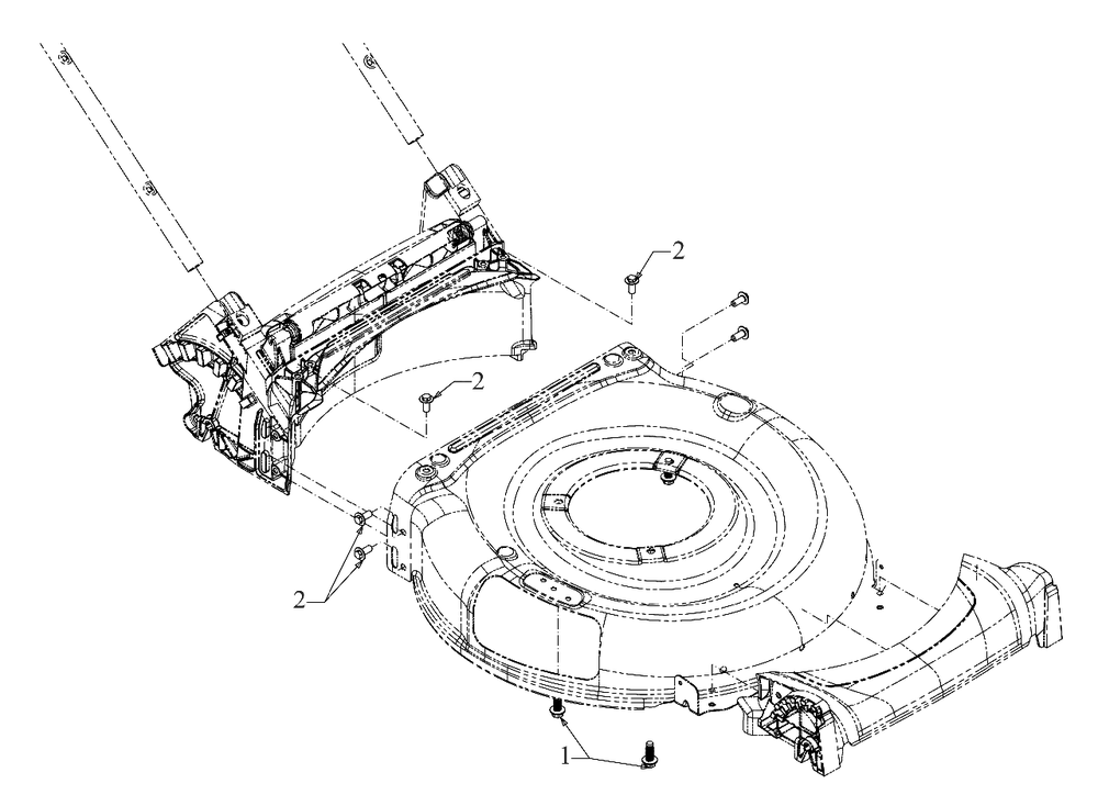Deck Hardware Diagram and Parts List for 2019 Murray Lawn Mower