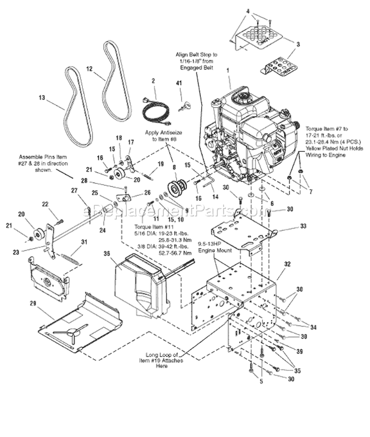 Page D Diagram and Parts List for ST8526 - 2007 Murray Snow Blower