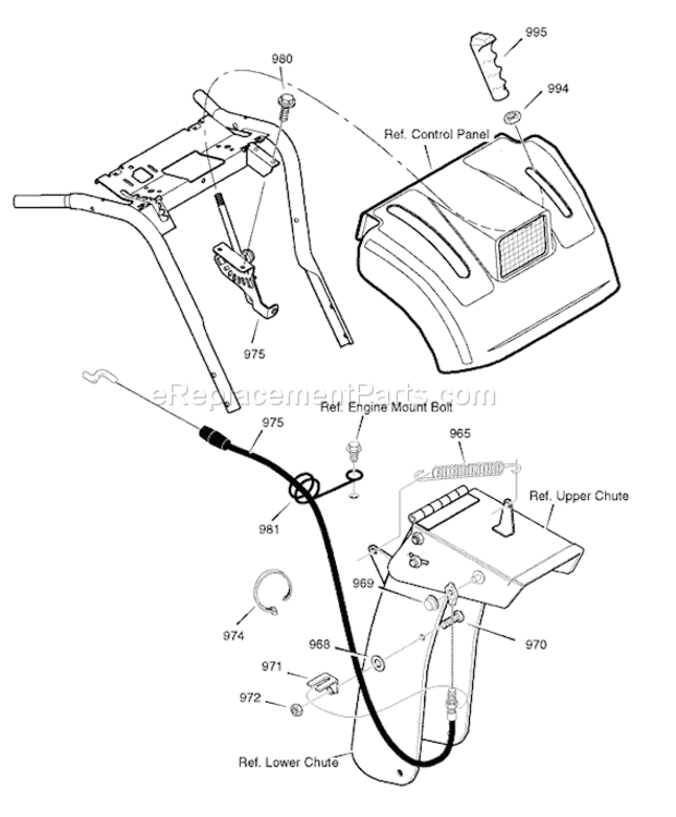 Page L Diagram and Parts List for 6331790X432007 Murray Snow Blower