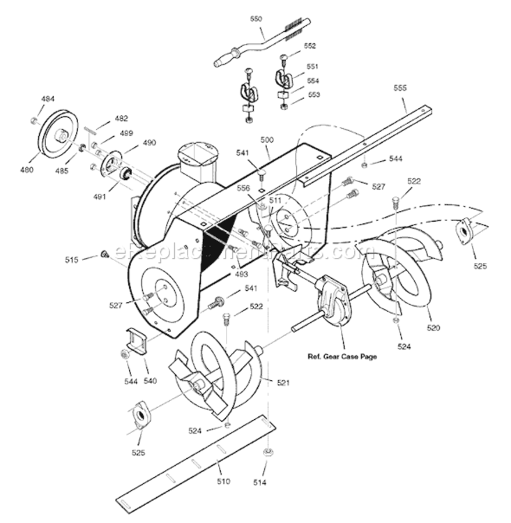 Page F Diagram and Parts List for 6331790X432007 Murray Snow Blower