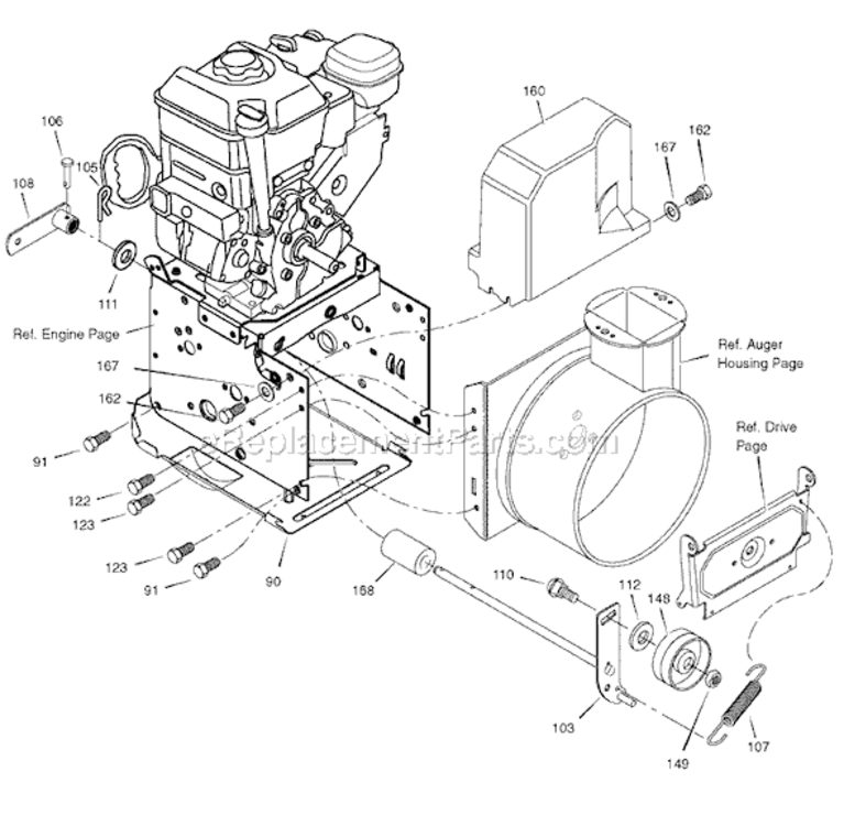 Page C Diagram and Parts List for 2008 Murray Snow Blower