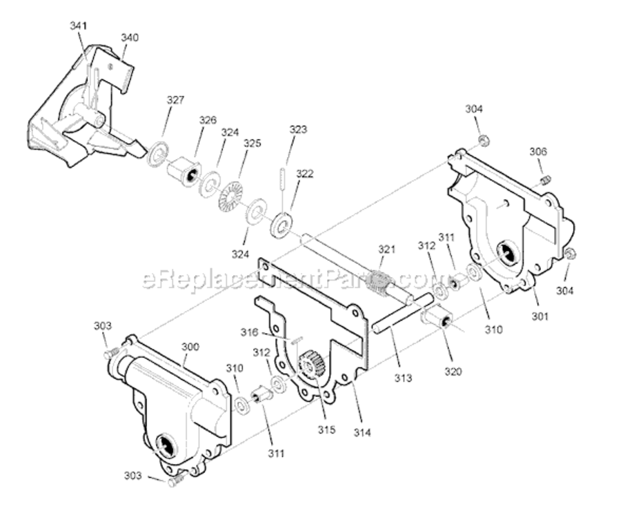 Page E Diagram and Parts List for 2008 Murray Snow Blower
