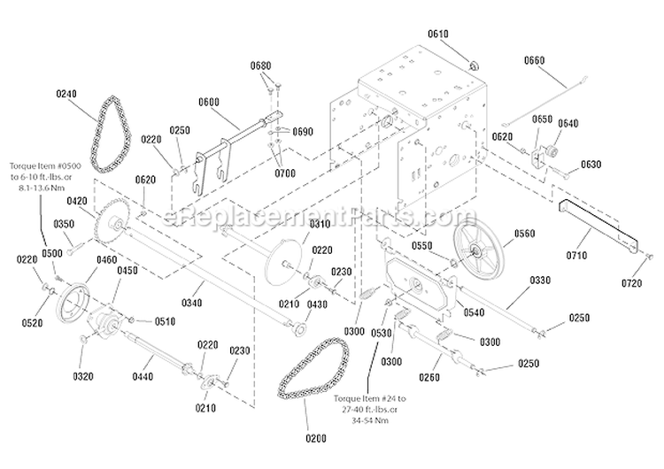 Traction_Drive_Group Diagram and Parts List for  Murray Snow Blower